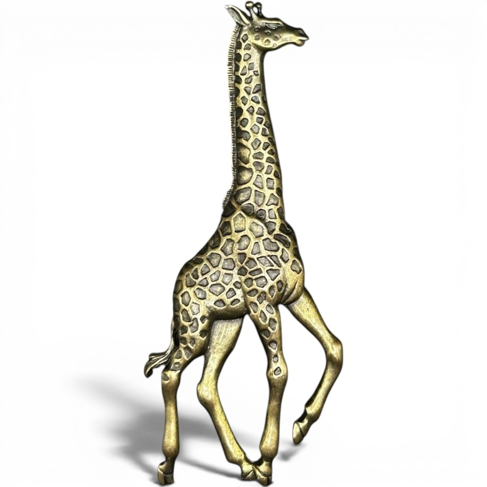 Copper JJ Jonette Jewelry GIRAFFE Figural Pin Brooch Vintage‎